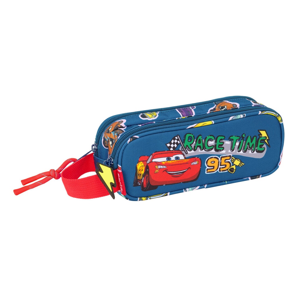 Portatodo Doble Cars Racing Azul marino 21 x 8 x 6 cm