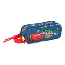 Portatodo Doble Cars Racing Azul marino 21 x 8 x 6 cm