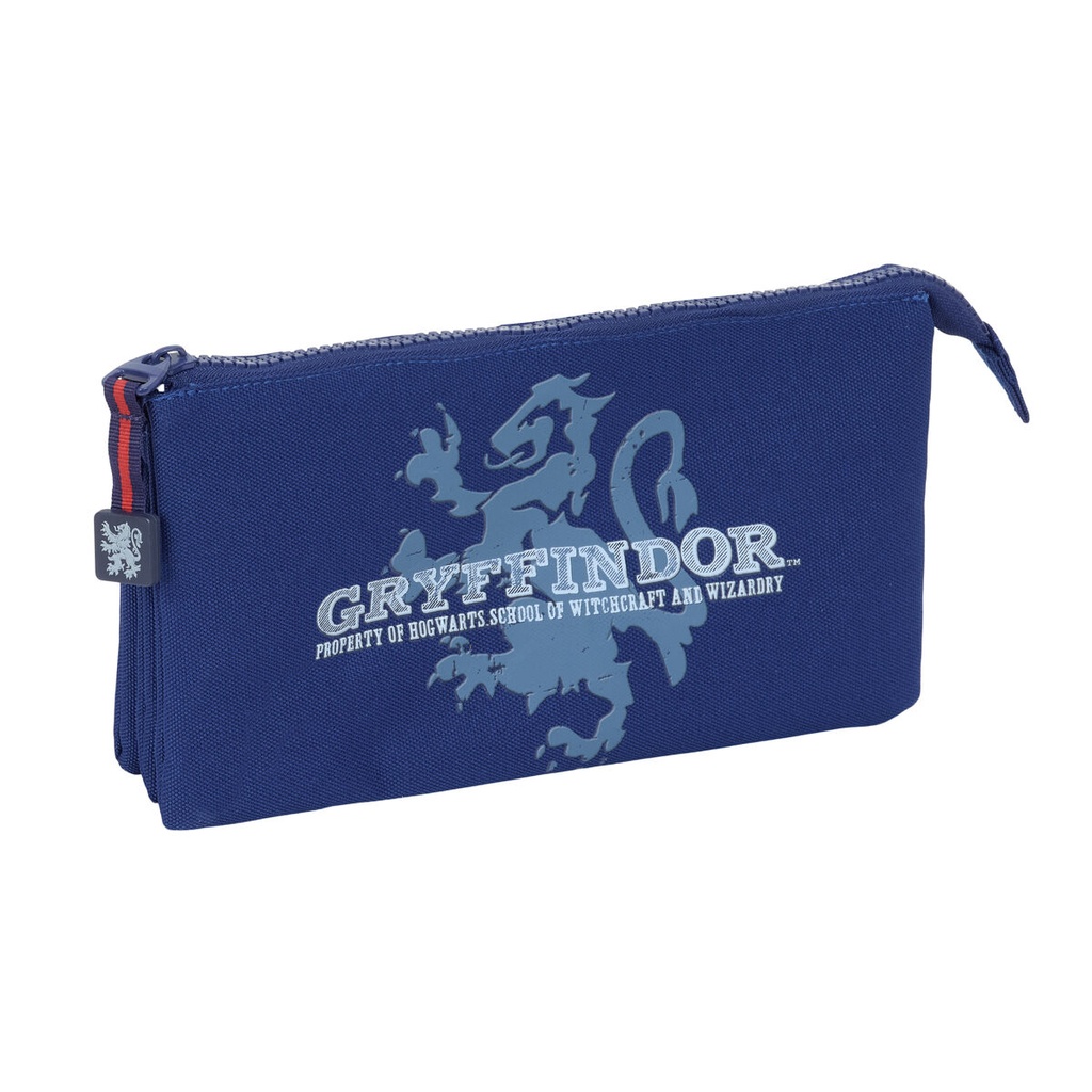 Portatodo Triple Harry Potter Captain Azul marino 22 x 12 x 3 cm