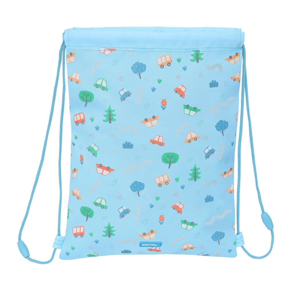 Backpack with Strings Safta Coches Blue 26 x 34 x 1 cm