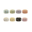 Jewelry box Home ESPRIT Yellow Blue Orange Pink Aluminium 7,5 x 7,5 x 5 cm (8 Units)