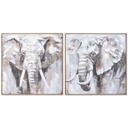 Lienzo Home ESPRIT Poliestireno Lienzo 80 x 3,5 x 80 cm