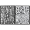 Cuadro Home ESPRIT Blanco Negro Abstracto Moderno Lacado 60 x 3,5 x 80 cm (2 Unidades)