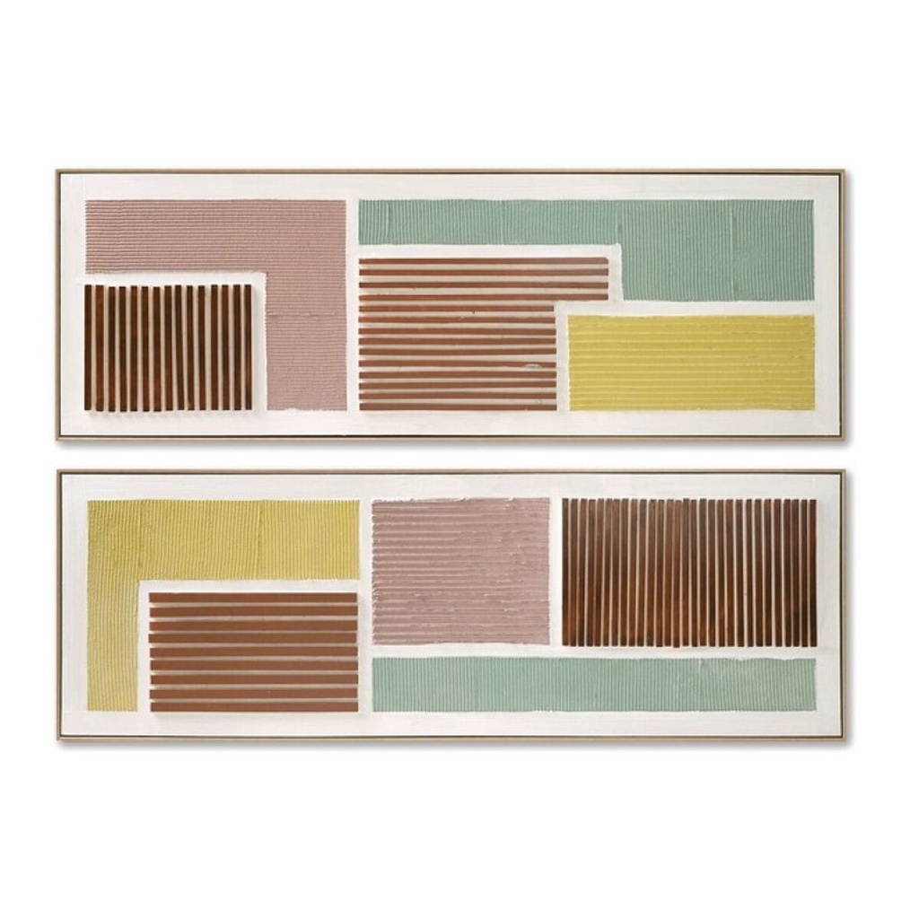 Cuadro Home ESPRIT Moderno Urbano 152 x 4,5 x 52 cm (2 Unidades)