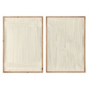 Cuadro Home ESPRIT Blanco Natural Urbano 50 x 2,5 x 70 cm (2 Unidades)