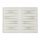 Cuadro Home ESPRIT Blanco Beige Moderno Urbano 60 x 3 x 90 cm (2 Unidades)