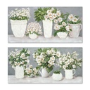 Painting Home ESPRIT White Grey Romantic 140 x 3 x 70 cm (2 Units)