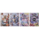 Cuadro Home ESPRIT 60 x 2,5 x 90 cm (4 Unidades)
