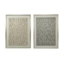 Cuadro Home ESPRIT Verde Beige Dorado Moderno Urbano 90 x 3,5 x 120 cm (2 Unidades)
