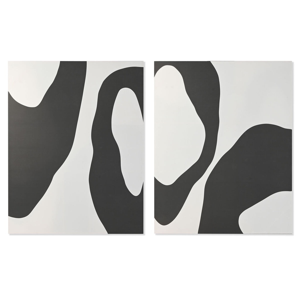 Cuadro Home ESPRIT Blanco Azul marino Moderno Urbano 140 x 3 x 180 cm (2 Unidades)
