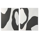 Cuadro Home ESPRIT Blanco Azul marino Moderno Urbano 140 x 3 x 180 cm (2 Unidades)