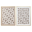 Cuadro Home ESPRIT Blanco Beige Dorado Moderno Urbano 90 x 3,5 x 120 cm (2 Unidades)