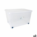 Caja de Almacenamiento con Ruedas Tontarelli 78,2 x 58,2 x 47 cm (3 Unidades)