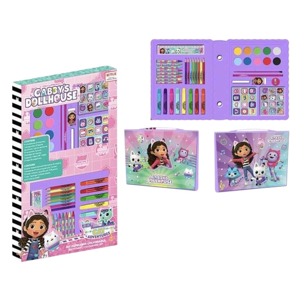 Stationery Set Gabby's Dollhouse Purple