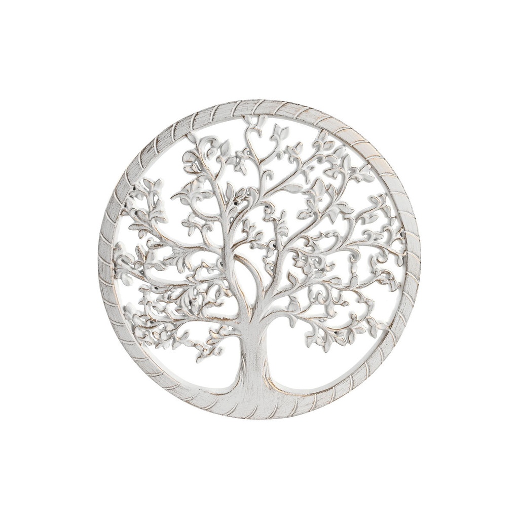 Wall Decoration DKD Home Decor White Golden Silver 40 x 1,5 x 40 cm