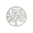 Decoración de Pared DKD Home Decor Blanco Dorado Plateado 40 x 1,5 x 40 cm