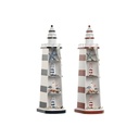 Figura Decorativa Home ESPRIT Azul Rojo Faro 14 x 16 x 52 cm (2 Unidades)