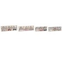 Hanging decoration DKD Home Decor Red Pink Wood 23 x 1,5 x 9 cm (6 Pieces) (4 Units)