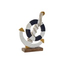 Decorative Figure Home ESPRIT White Natural Navy Blue 34 x 9 x 45 cm