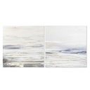 Cuadro DKD Home Decor Azul Gris Abstracto Moderno 90 x 3,7 x 90 cm (2 Unidades)