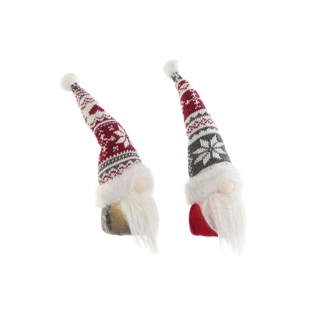 Adorno Navideño DKD Home Decor Multicolor Gnomo 7 x 7 x 25 cm (2 Unidades)