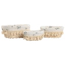 Basket set Home ESPRIT wicker 29 x 22 x 12 cm