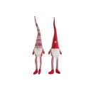 Adorno Navideño DKD Home Decor Blanco Rojo Gnomo 10 x 7 x 57 cm (2 Unidades)