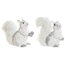 Christmas bauble DKD Home Decor White Squirrel 22 x 11 x 22 cm (2 Units)