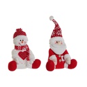 Christmas bauble DKD Home Decor White Red 24 x 14 x 30,5 cm (2 Units)