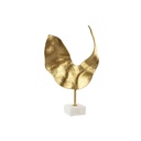 Figura Decorativa Home ESPRIT Blanco Dorado Abstracto 38 x 10 x 55 cm