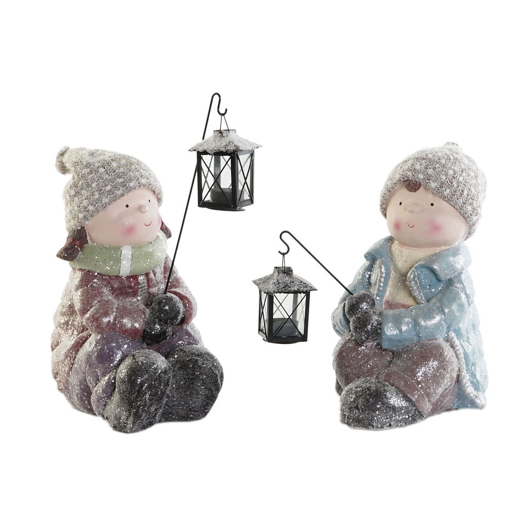 Adorno Navideño DKD Home Decor Multicolor 29 x 18 x 34 cm (2 Unidades)