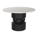 Dining Table Home ESPRIT Marble Mango wood 120 x 120 x 76 cm