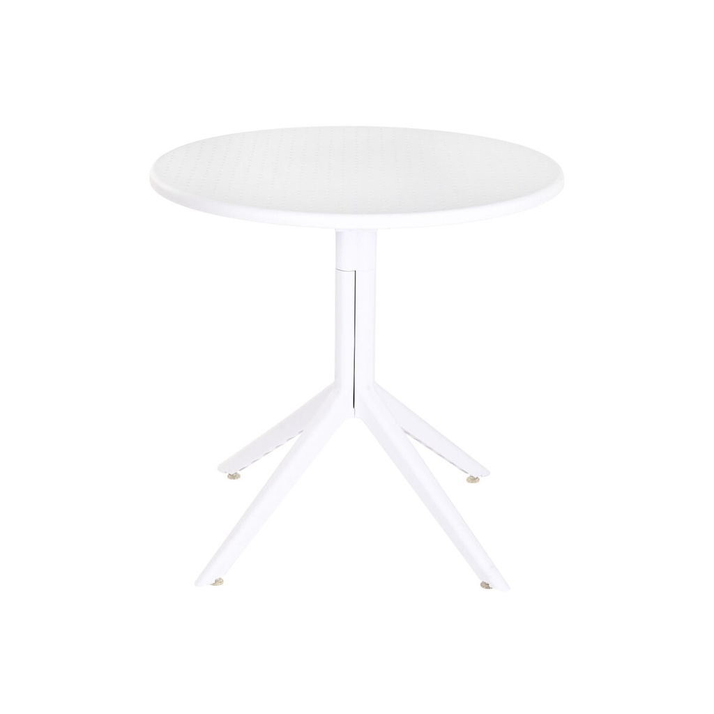 Mesa de Comedor Home ESPRIT Blanco Metal Polipropileno 80 x 80 x 75 cm