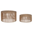 Set of 2 tables Home ESPRIT Natural 70 x 70 x 40 cm