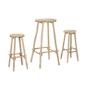 Conjunto de Mesa con 2 Sillas Home ESPRIT Bambú 50 x 50 x 105 cm
