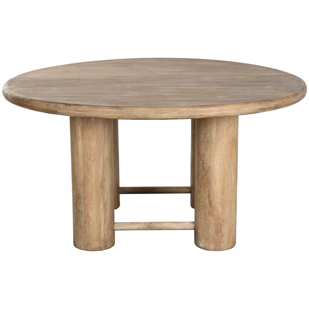 Dining Table Home ESPRIT Brown Mango wood 150 x 150 x 78,7 cm