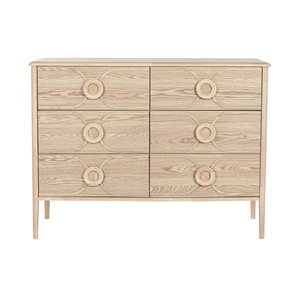 Cómoda Home ESPRIT Natural Romántico 120 x 40 x 90 cm