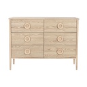 Cómoda Home ESPRIT Natural Romántico 120 x 40 x 90 cm