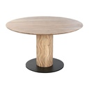 Dining Table Home ESPRIT Metal Acacia 130 x 130 x 76 cm