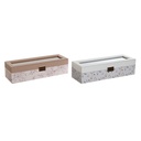 Caja para Relojes DKD Home Decor Azul Rosa claro Cristal 33 x 11 x 9 cm (2 Unidades)