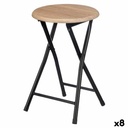 Taburete Gift Decor WR7007M Natural PVC Metal Madera MDF 30 x 46 x 30 cm 71,8 x 6,5 x 30 cm (8 Unidades)