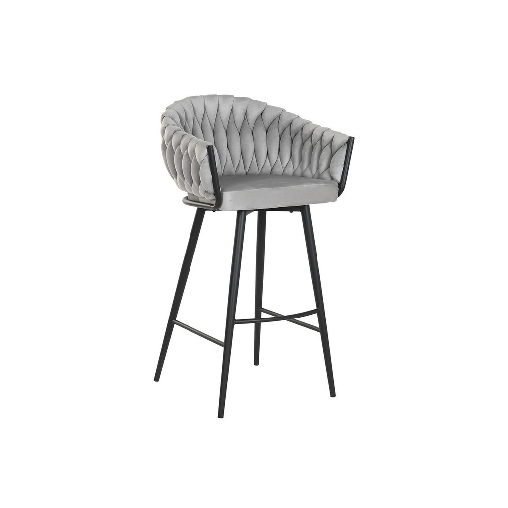 Stool Home ESPRIT Black Grey Metal 58 x 53 x 101 cm