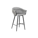 Taburete Home ESPRIT Negro Gris Metal 58 x 53 x 101 cm