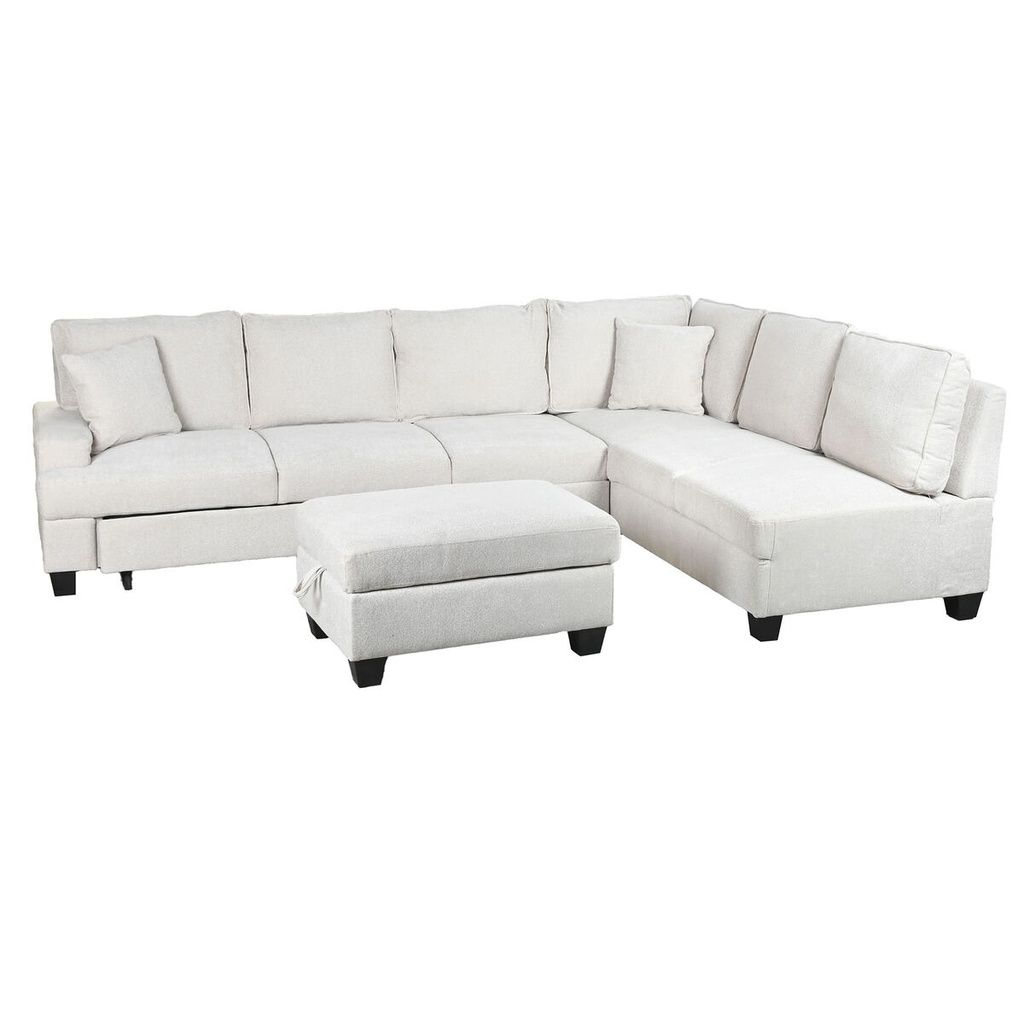 Sofá Cama Home ESPRIT Beige Moderno 285 x 260 x 90 cm