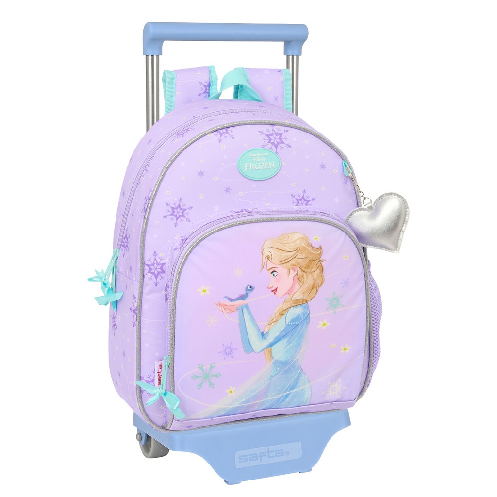 Mochila Escolar con Ruedas Frozen Spirit Lila 28 x 34 x 10 cm