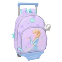 Mochila Escolar con Ruedas Frozen Spirit Lila 28 x 34 x 10 cm
