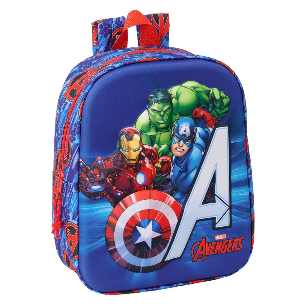 Mochila Infantil The Avengers Rojo Azul oscuro 22 x 27 x 10 cm 3D