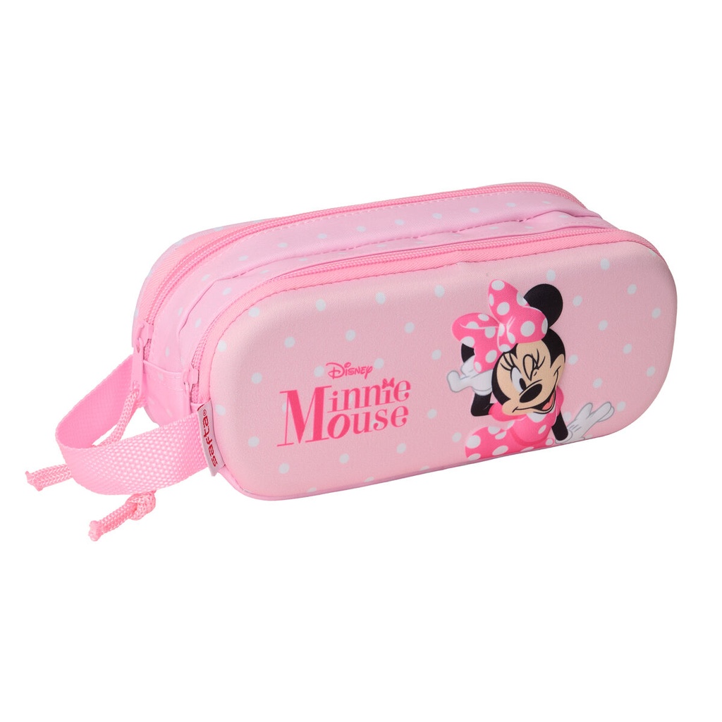 Double Carry-all Minnie Mouse Pink 21 x 8 x 6 cm 3D
