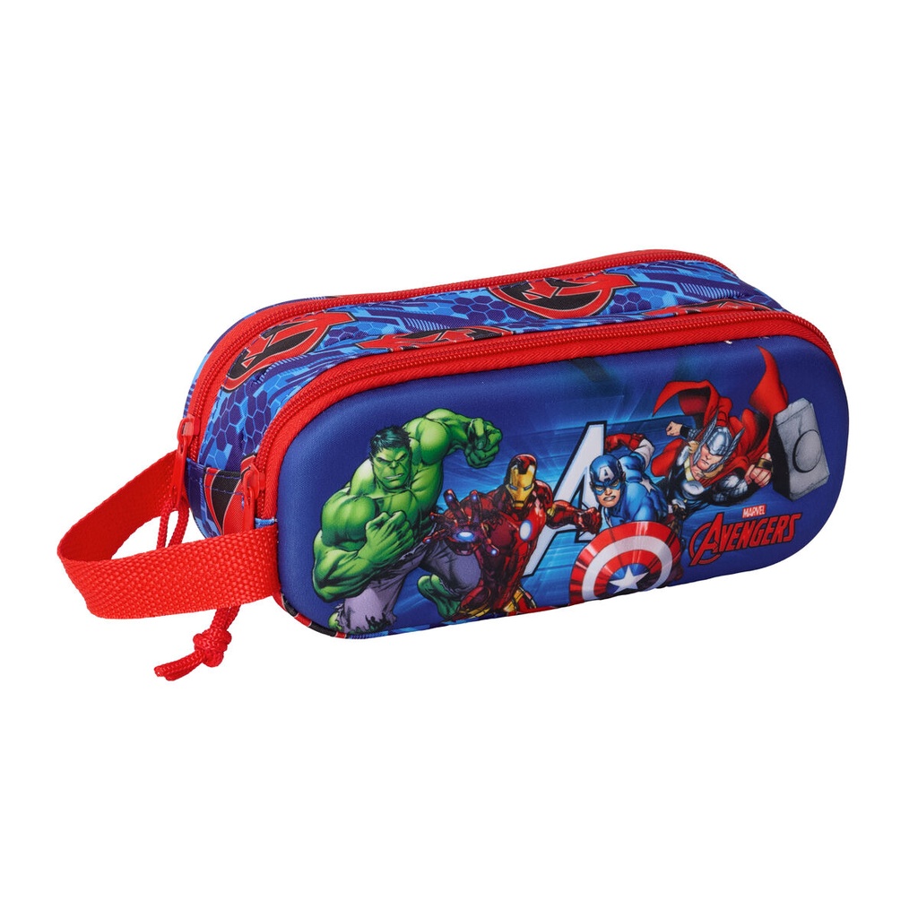 Double Carry-all The Avengers Red Dark blue 21 x 8 x 6 cm 3D