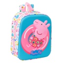 Child bag Peppa Pig Blue White Pink 22 x 27 x 10 cm 3D